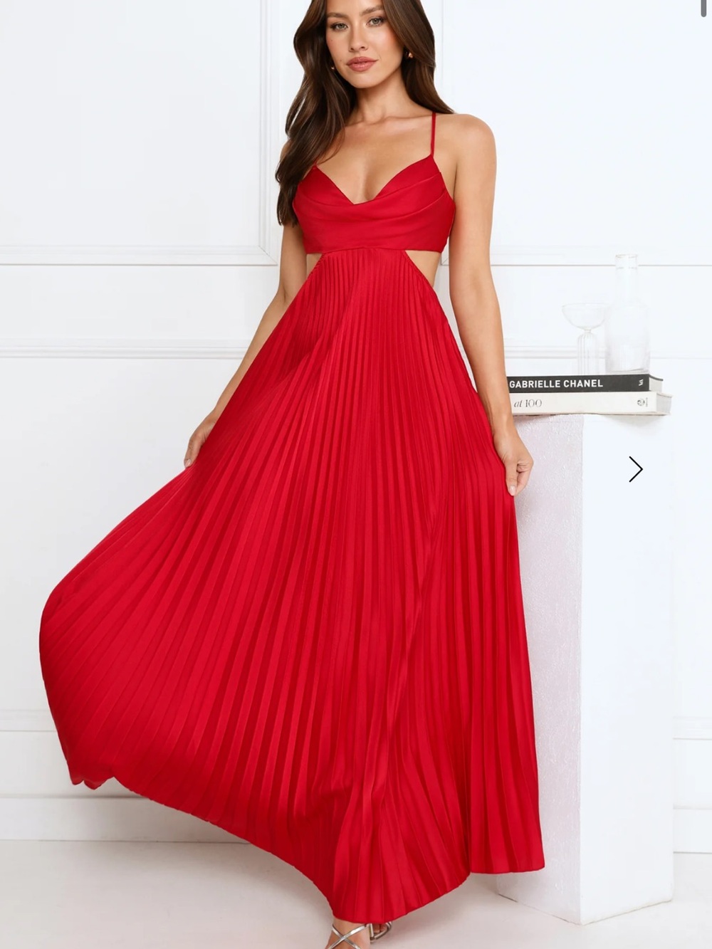 In My Prime Satin Maxi Dress Red